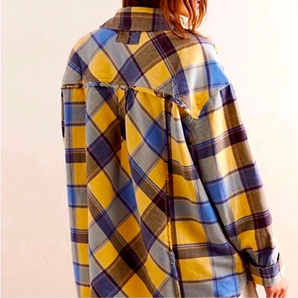 NWOT Free People Layla Plaid Shirt Size Medium